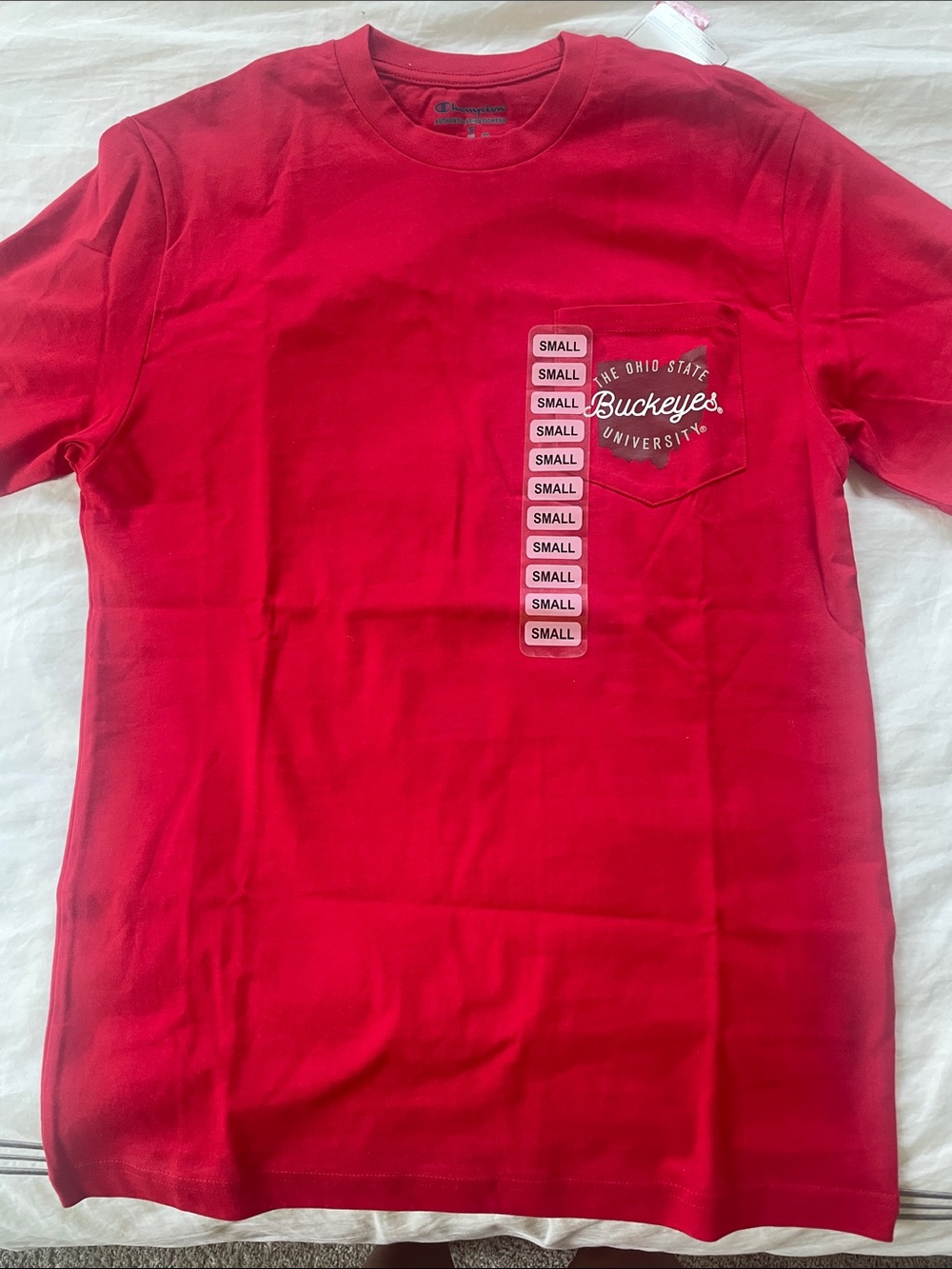 Champion Red Ohio State Buckeyes Pocket Tee